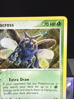 Pokemon Card Heracross 7/101 EX Hidden Legends Holo Light Play - Image 2