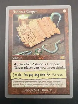 Ashnod's Coupon Unglued MTG Regular Lightly Played - Image 1