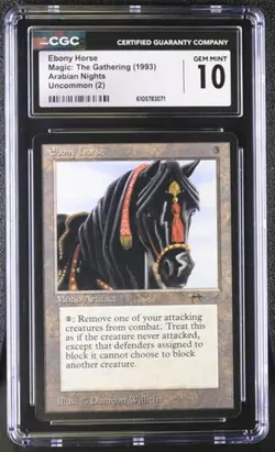 Ebony Horse, Arabian nights Mtg. CGC 10 Gem Mint! - Image 1