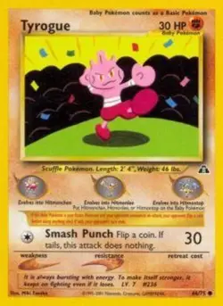 Hero Deal, English - 4 x Pokemon Tyrogue - 66/75 - Common - Unlimited Edition Ne - Image 1