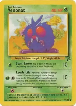 Hero Deal, English - 4 x Pokemon Venonat - 97/130 - Common - Unlimited Edition B - Image 1