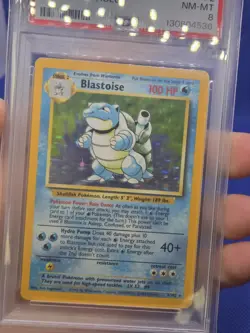 Pokemon Base Set Unlimited Blastoise 2/102 Holo Rare NM-MT PSA 8 - Image 2