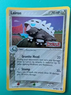 2007 Pokemon EX Power Keepers Lairon #32/108 Holo Stamped & Regular MP - Image 2
