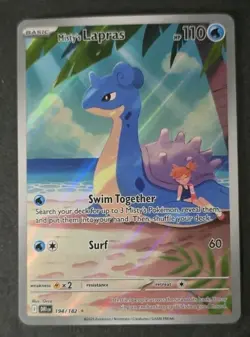 Pokemon TCG Destined Rivals Misty's Lapras 194/182 NM Illustration Rare Holo - Image 1