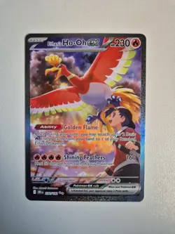 Ethans Ho-Oh ex 230/182 Destined Rivals Special Illustration Rare Pokemon NM - Image 1