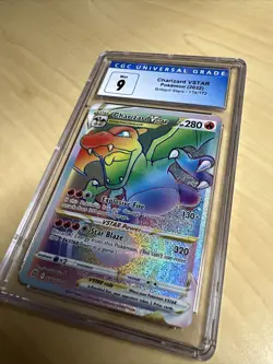 Pokemon Charizard V Star Rainbow Secret Rare 174/172 CGC 9 Mint Brilliant Stars - Image 1