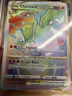 Pokemon Charizard V Star Rainbow Secret Rare 174/172 CGC 9 Mint Brilliant Stars - Image 4