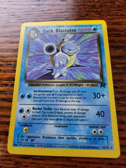Dark Blastoise 20/82 Pokemon TCG Team Rocket Non Holo Rare - MP! - Image 1