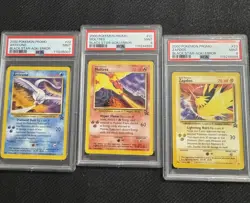 POKEMON SET OF 3 PSA 9 Moltres #21 Articuno #22 Zapdos #23 Black Star Promo er - Image 1