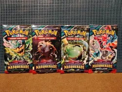 Pokemon TCG Twilight Masquerade Booster Pack Art Bundle (Set of 4) - Image 2