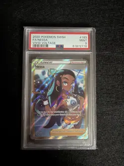 Nessa 183/185 PSA Mint 9 Full Art Ultra Rare Pokemon Vivid Voltage 2020 - Image 1