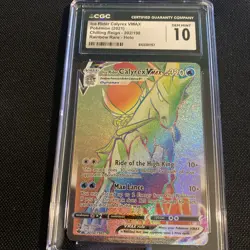 Rainbow Ice Rider Calyrex VMAX 202/198 Chilling Reign CGC Gem Mint 10 Pokemon - Image 1