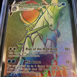 Rainbow Ice Rider Calyrex VMAX 202/198 Chilling Reign CGC Gem Mint 10 Pokemon - Image 2
