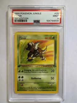 Pokemon TCG Pinsir - 1st Edition - 25/64 Jungle - WOTC Unlimited - PSA 9 Mint 🔥 - Image 1