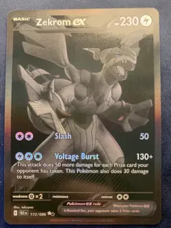 Pokemon TCG Zekrom EX Special Illustration Rare English Card Black Bolt 172/086 - Image 1