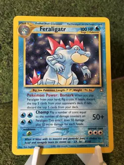 Pokemon TCG Feraligatr *SWIRL* Neo Genesis Holo Unlimited Rare Card 4/111 (LP) - Image 1