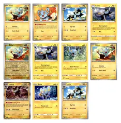 (11) Shinx Lot Pokemon Cards Twilight Masquerade 66 Luxio Deck Building TCG Set - Image 1