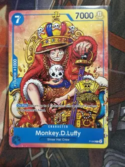 Bandai Monkey.D.Luffy P-043 2nd Anniversary Promo One Piece Card - Image 1
