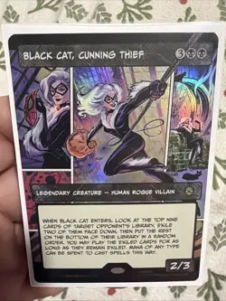 Magic the Gathering: Black Cat Foil Marvel's Spider-man - Image 1