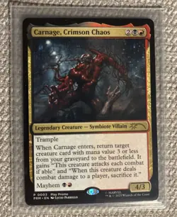 Magic MTG Spider-Man Carnage, Crimson Chaos - Play Promo - P 0003 Near Mint - Image 1