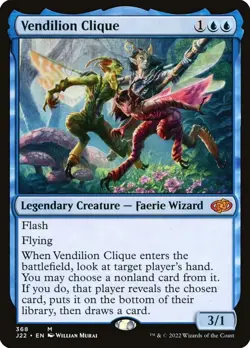 Vendilion Clique: MtG Magic the Gathering Jumpstart 2022 Mythic Rare - Image 1