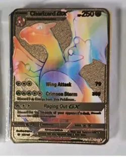 Charizard GX FAN ART, LP Rainbow Secret Rare S&M Burning Shadows Pokemon TCG - Image 1