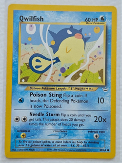 Qwilfish - 49/64 - Common - 1st Edition LP, English Pokemon Neo Revelation - Image 1