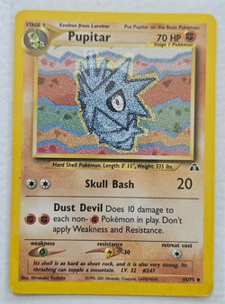 Pupitar - 45/75 - Uncommon - 1st Edition LP, English Pokemon Neo Discovery - Image 1
