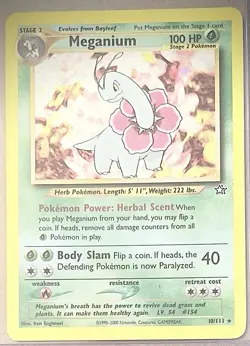 Pokemon TCG Meganium Neo Genesis 10/111 Holo Rare - Image 1