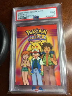 2000 Topps Pokemon Checklist Series 2 PSA 9 MINT - Image 1