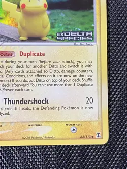 Ditto EX Delta Species 63/113 Stamped Reverse Holo Pokemon TCG LP/NM - Image 4