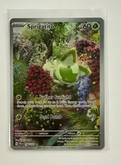 Pokemon Sprigatito Illustration Rare Full Art Holo 196/193 Sv02: Paldea Evolved - Image 1