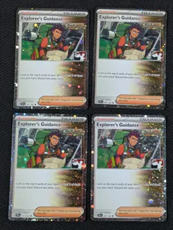 4x Explorer's Guidance Play! Pokemon Prize Pack Series 147/162 Holofoil - Image 1