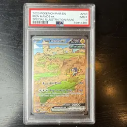PSA 9 MINT Iron Hands Ex SIR 248/182 Pokemon TCG Scarlet & Violet Paradox Rift🔥 - Image 1