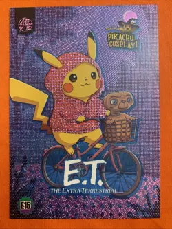 E.T. (Pikachu) #E15 - Pink Holo Box Hit Electric Pikachu Cosplay - Pokemon - Image 1