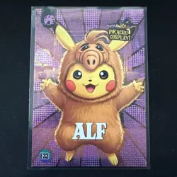 Alf (Pikachu) #E33 - Purple Holo Box Hit Electric Pikachu Cosplay - Pokemon - Image 1