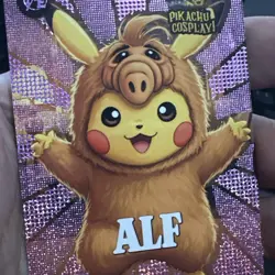 Alf (Pikachu) #E33 - Purple Holo Box Hit Electric Pikachu Cosplay - Pokemon - Image 3
