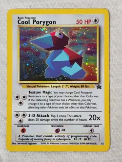 Played Cool Porygon - Holofoil #15 Black Star Promo Pokemon TCG - Image 1