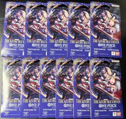 11x One Piece OP14 - THE AZURE SEA’S SEVEN - Sleeved Blister Booster Packs - Image 1
