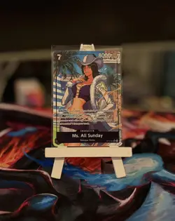 One Piece Ms. All Sunday (Alt Art) OP14-084 The Azure Sea's Seven Foil SR NM - Image 1
