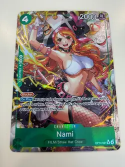 One Piece Nami OP14-031 SR Alt Art The Azure Sea’s Seven English MINT - Image 1