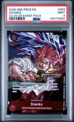 2025 ONE PIECE CHAMPIONSHIP 2025-26 EVENT PACK #083 SHANKS PSA 9 - Image 1