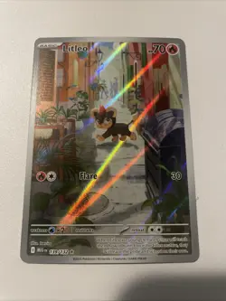 Litleo 139/132 Mega Evolution Holo Illustration Rare Pokemon Card NM - Image 1