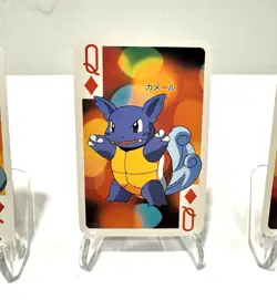 Squirtle Wartortle Blastoise 1998 Televikun Pokemon Poker Cards Jack Queen King - Image 3