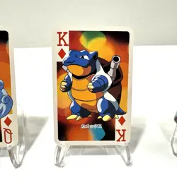 Squirtle Wartortle Blastoise 1998 Televikun Pokemon Poker Cards Jack Queen King - Image 4