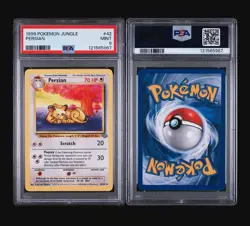 PERSIAN 42/64 - JUNGLE 1999 POKEMON CARD - FRESH SLAB - POP 205 - PSA 9 MINT - Image 4