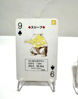 Hypno & Drowzee 1996 Pokemon Poker Playing Cards Red Charizard Deck 9 Of Spades - Image 2