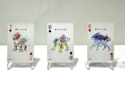Raikou Entei Suicune 1999 Playing Cards Lugia & Ho-oh 10 Spades 7 & King Hearts - Image 1
