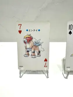 Raikou Entei Suicune 1999 Playing Cards Lugia & Ho-oh 10 Spades 7 & King Hearts - Image 3