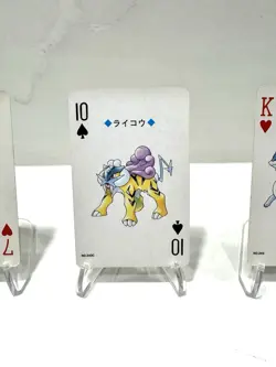 Raikou Entei Suicune 1999 Playing Cards Lugia & Ho-oh 10 Spades 7 & King Hearts - Image 4